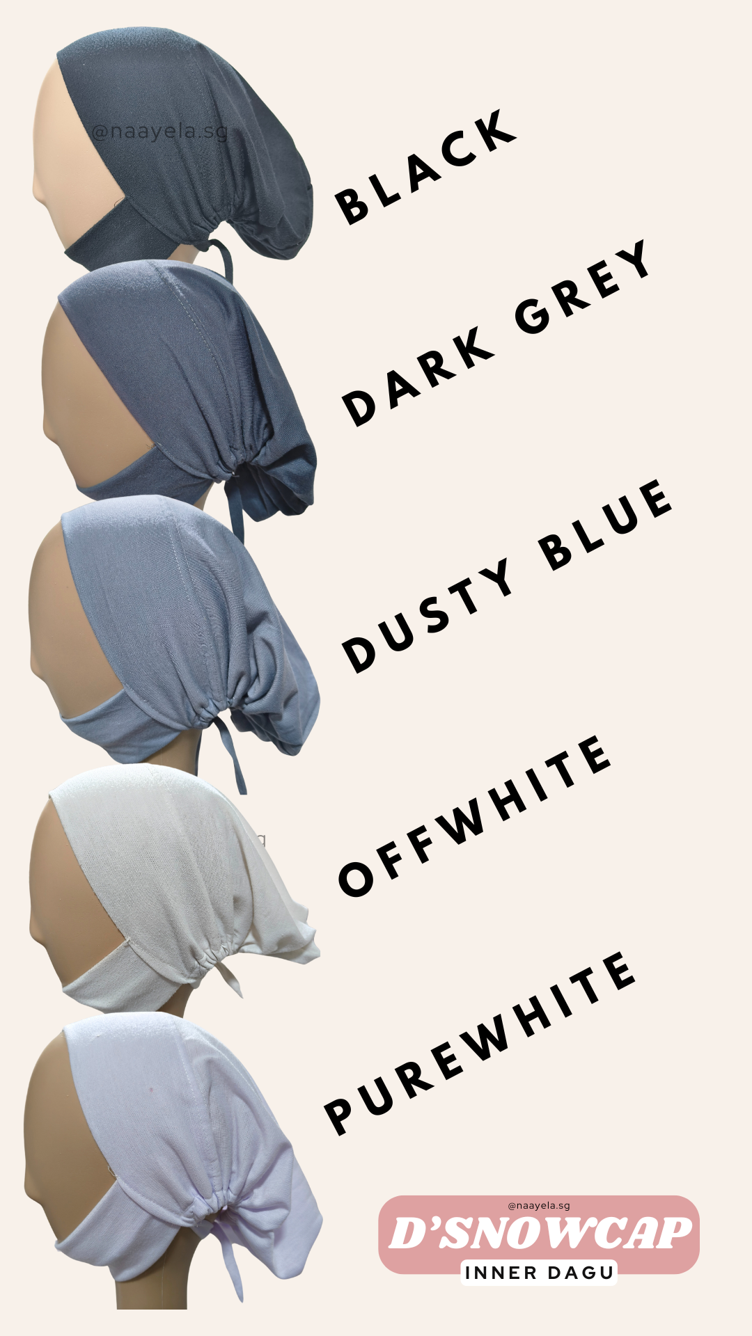 HIJAB INNER w/ CHIN COVERAGE β PLUS SIZED | NON-SLIP | COOLING COMFORT