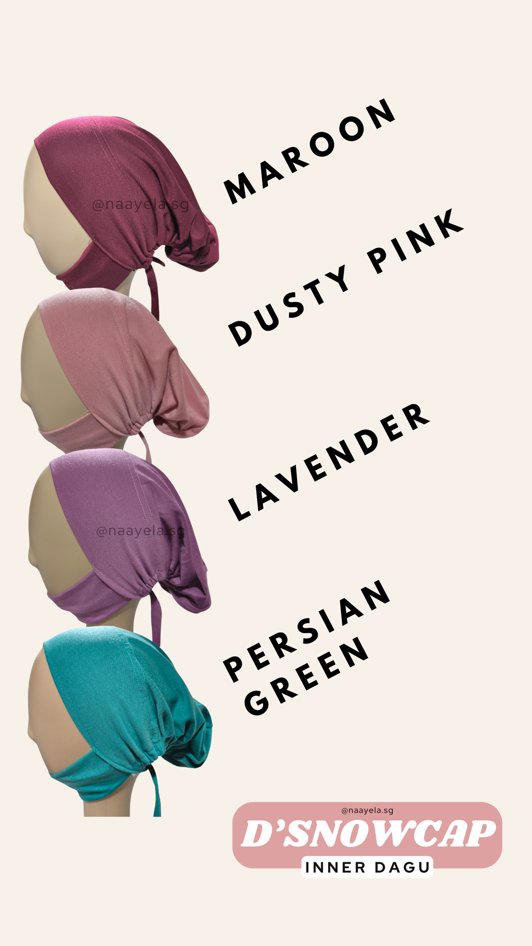 HIJAB INNER w/ CHIN COVERAGE β PLUS SIZED | NON-SLIP | COOLING COMFORT