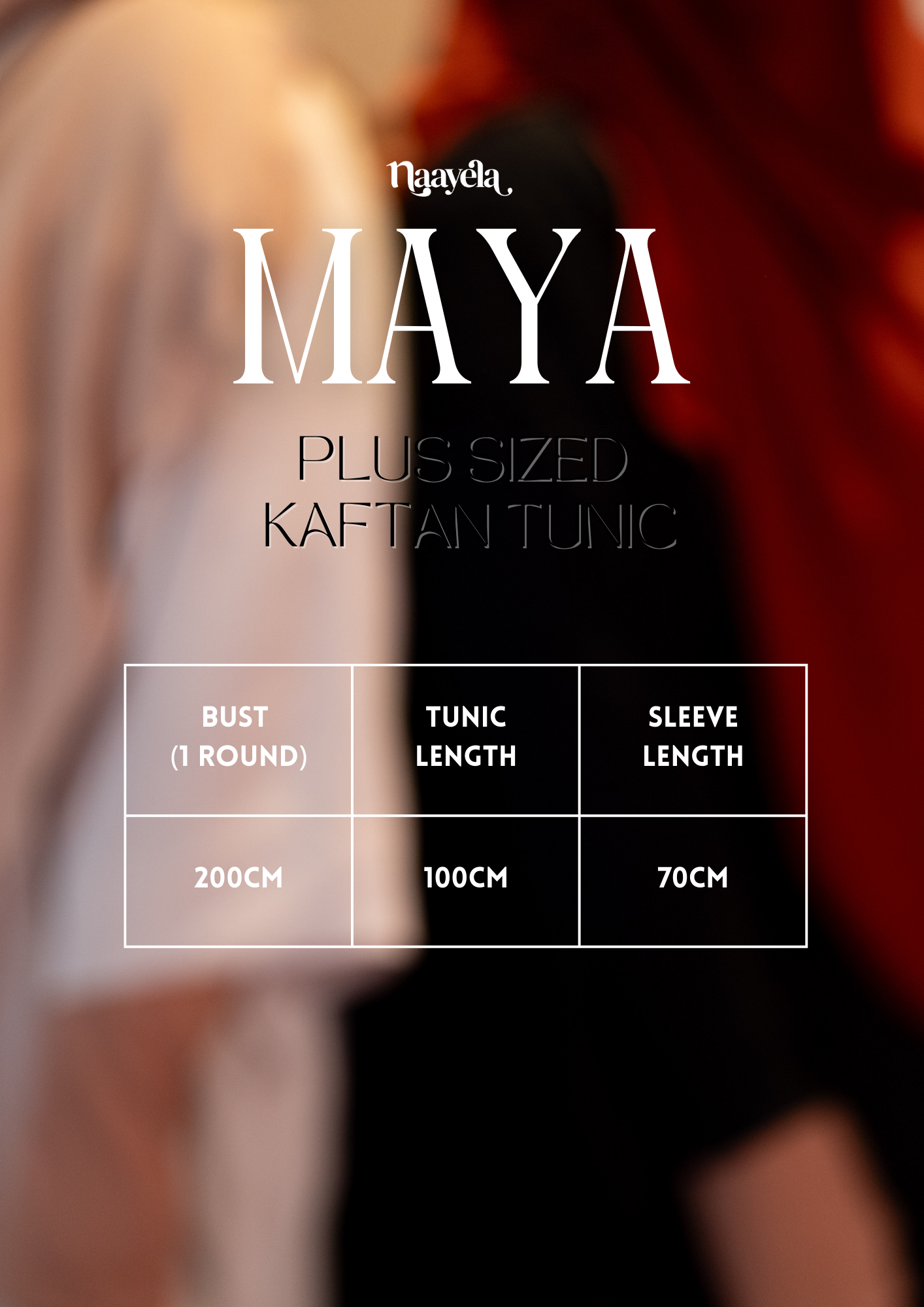 MAYA MIDI - PLUS SIZE OVERSIZED KAFTAN