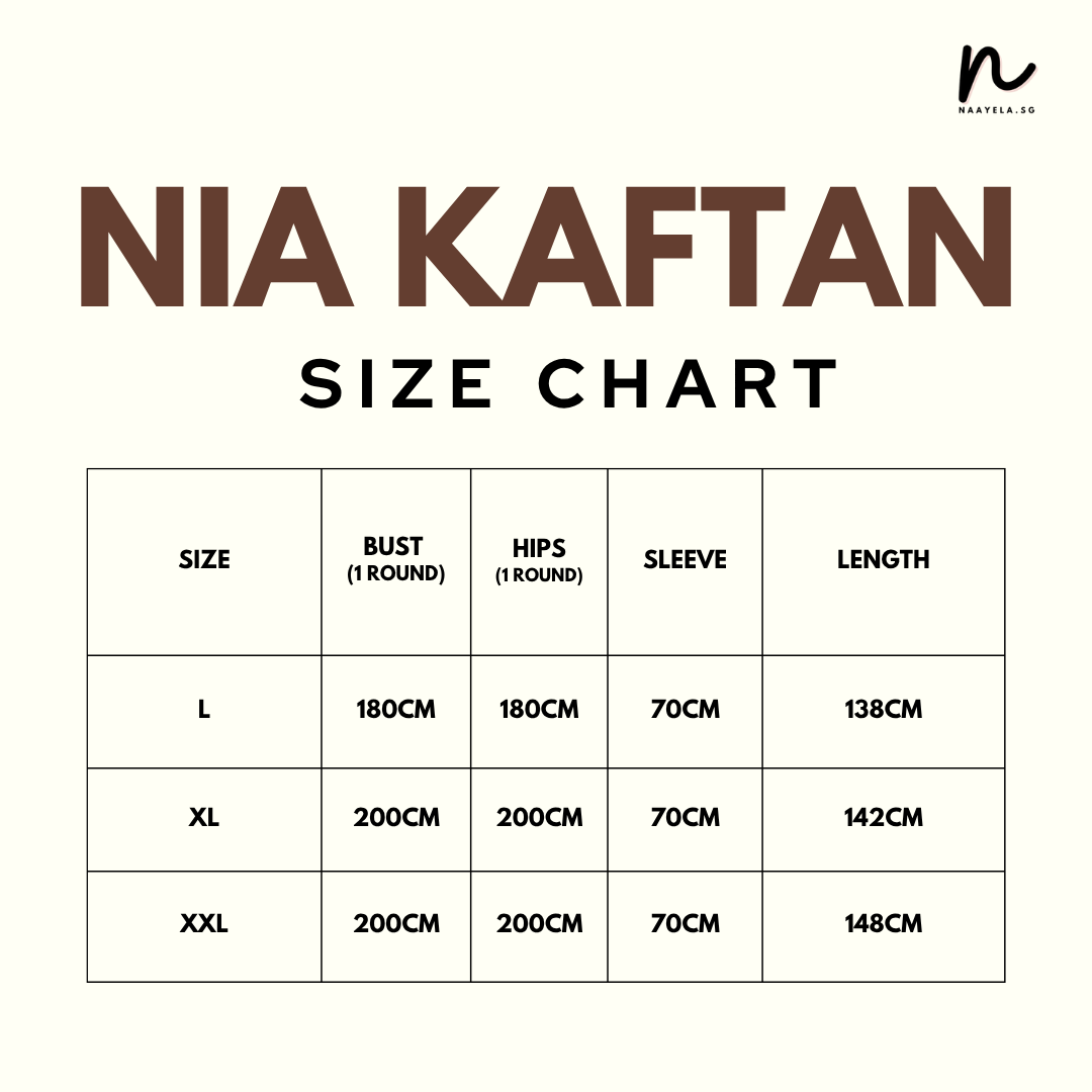 NIA KAFTAN ABAYA (PTP 100 CM)
