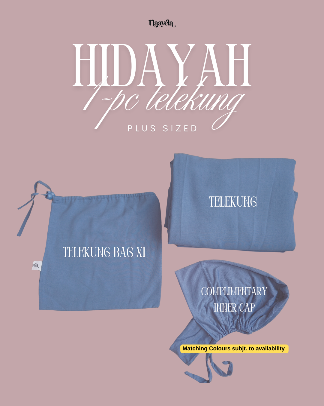 HIDAYAH 1-PC TELEKUNG - PLUS SIZED