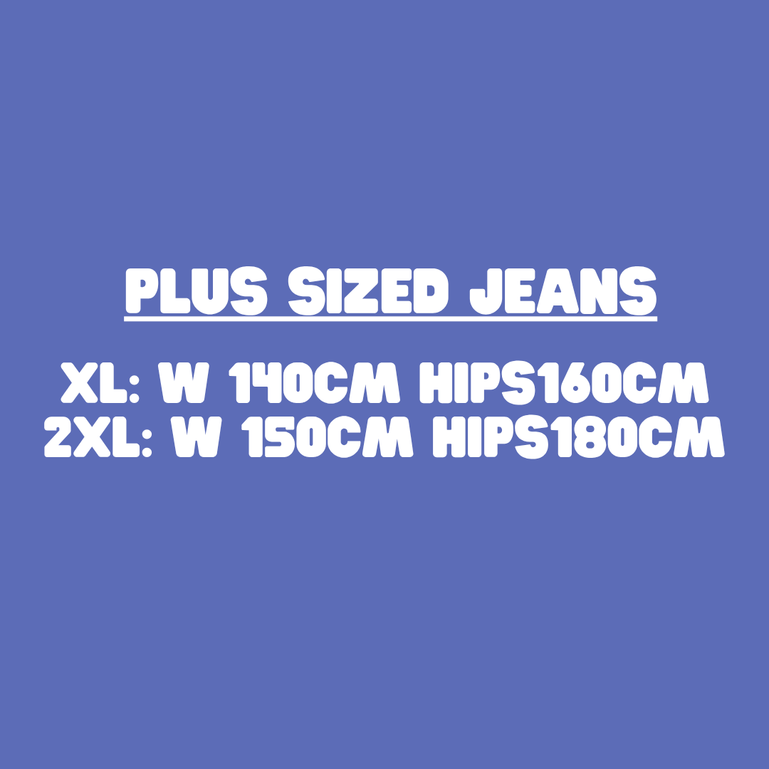 PLUS SIZE JEANS (UP TO HIPS 180CM)
