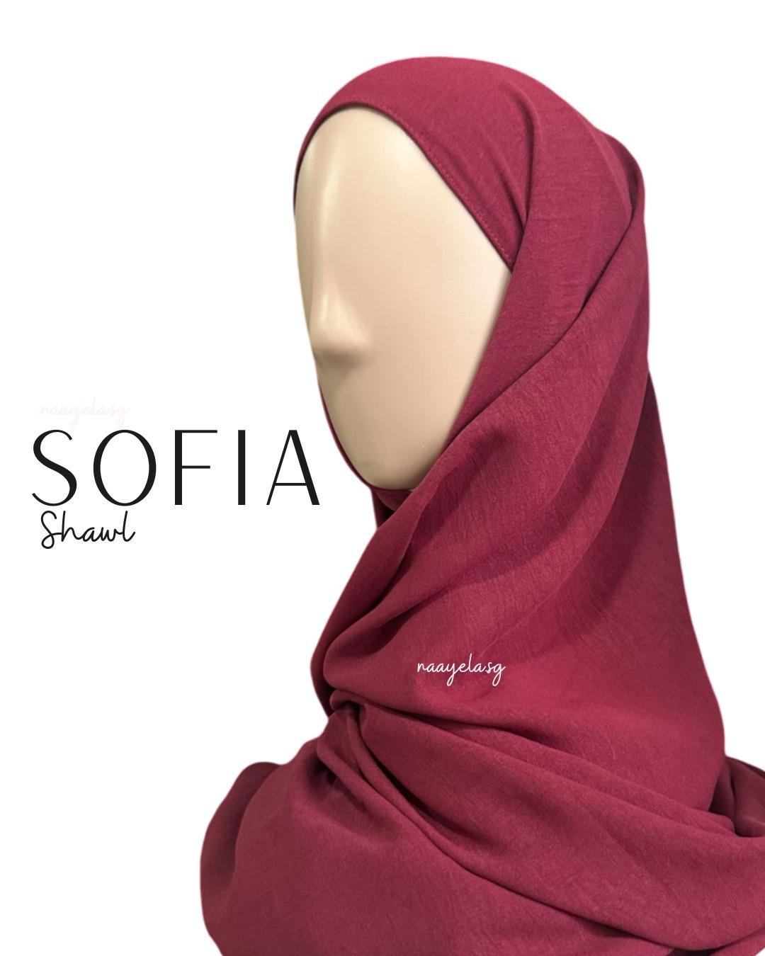 [NAAYELA.SG] SOFIA SEMI INSTANT SHAWL (TIE BACK)