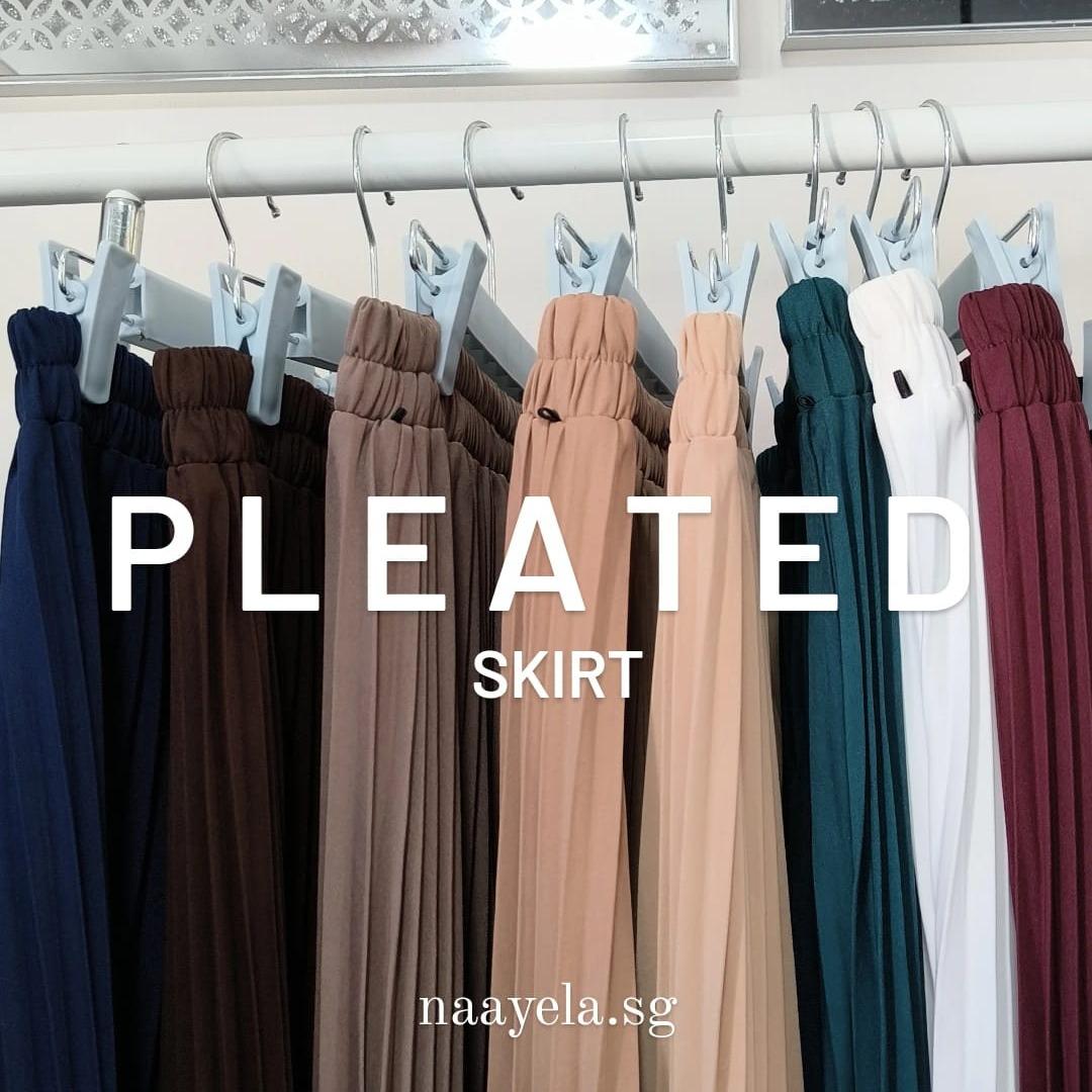 [NAAYELA.SG] PLEATED SKIRT (Plus Size)