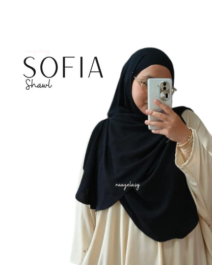 [NAAYELA.SG] SOFIA SEMI INSTANT SHAWL (TIE BACK)