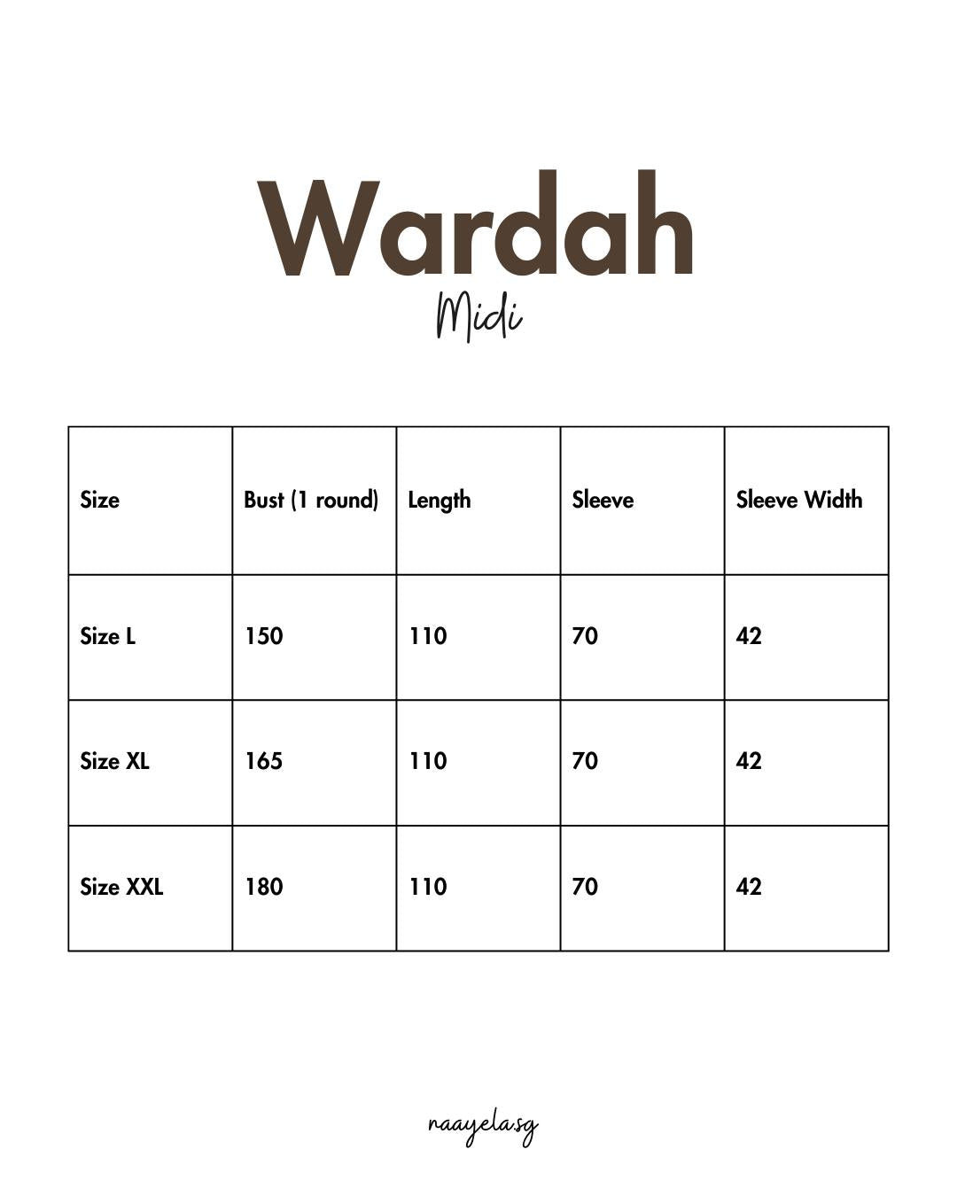 [SG INSTOCKS] WARDAH MIDI - PLUS SIZE UP TO PTP 90