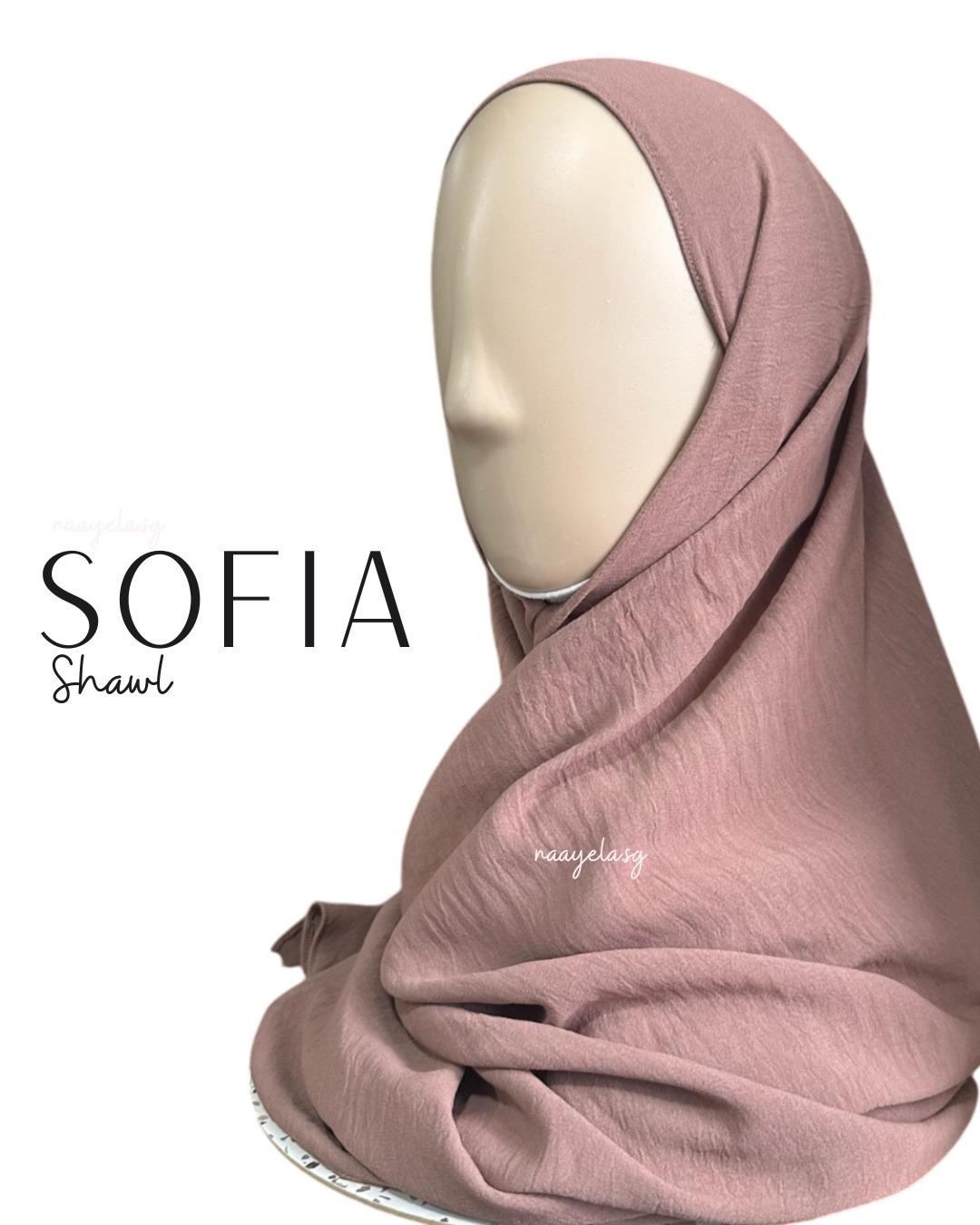 [NAAYELA.SG] SOFIA SEMI INSTANT SHAWL (TIE BACK)