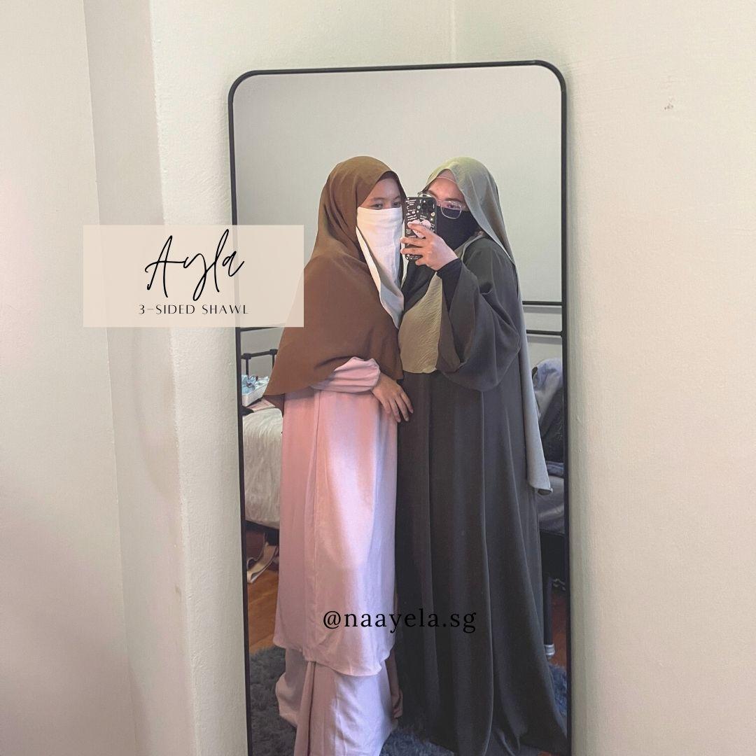 [NAAYELA.SG] AYLA 3-sided Shawl - FULL COVERAGE