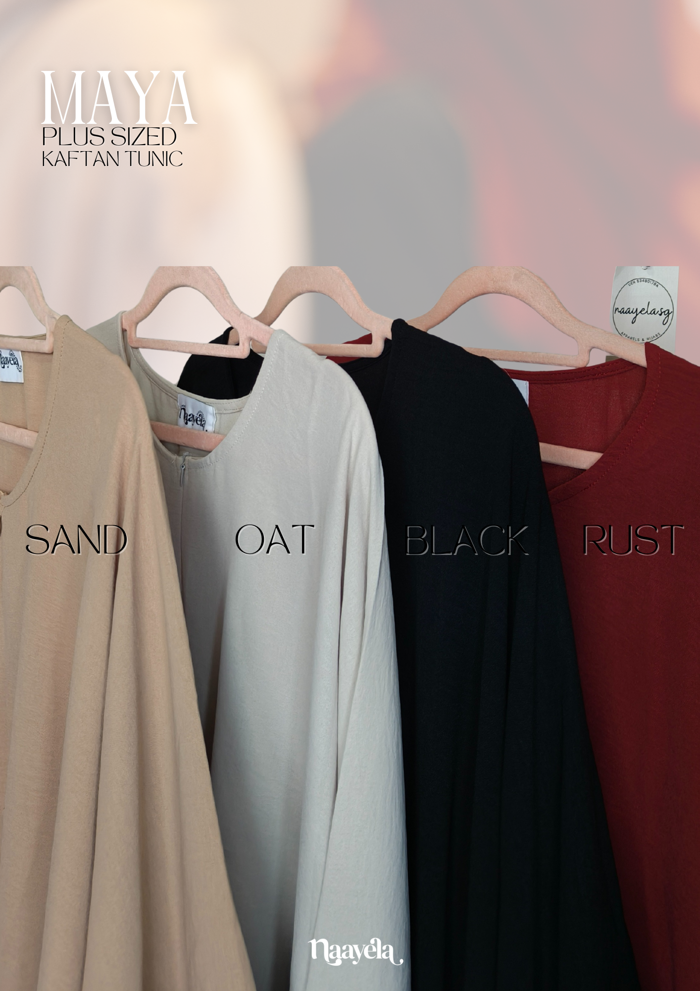 MAYA MIDI - PLUS SIZE OVERSIZED KAFTAN