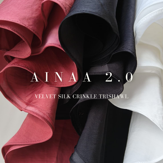 AINAA 2.0 -  TRISHAWL -  VELVET SILK CRINKLE