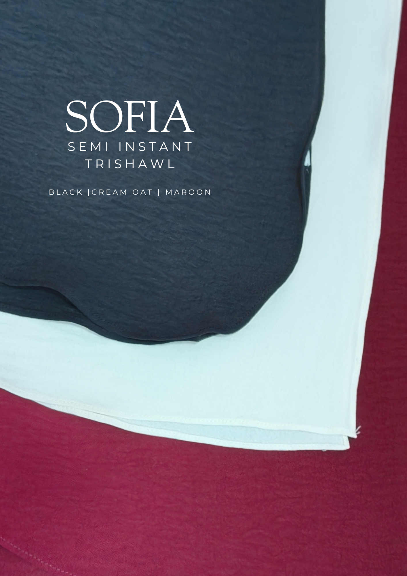 [NAAYELA.SG] SOFIA SEMI INSTANT SHAWL (TIE BACK)