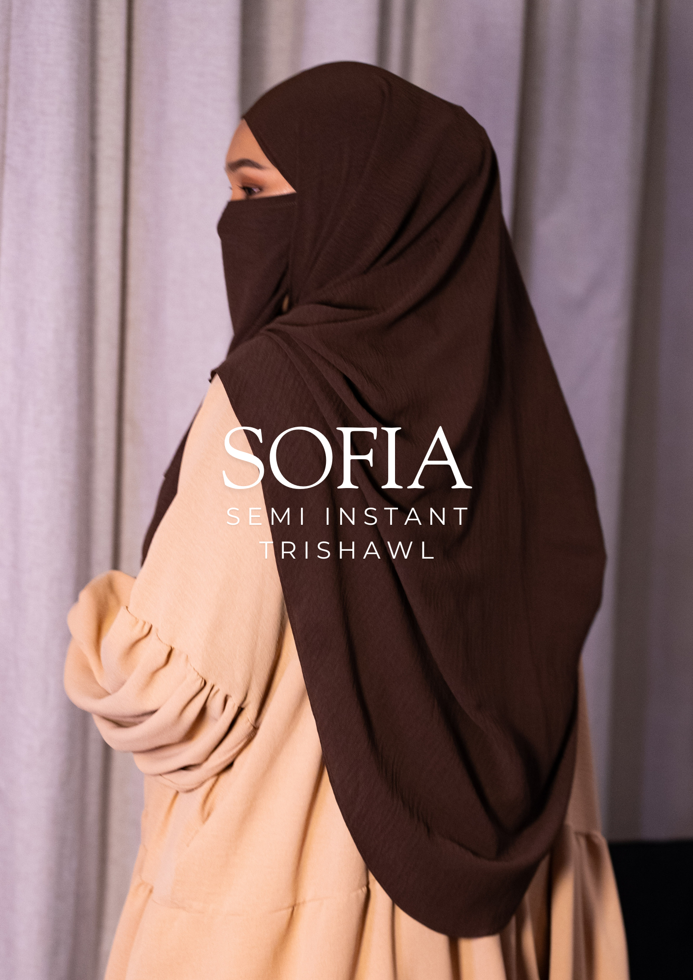 [NAAYELA.SG] SOFIA SEMI INSTANT SHAWL (TIE BACK)