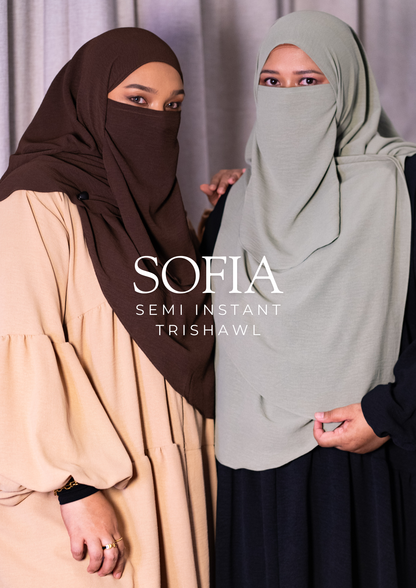[NAAYELA.SG] SOFIA SEMI INSTANT SHAWL (TIE BACK)