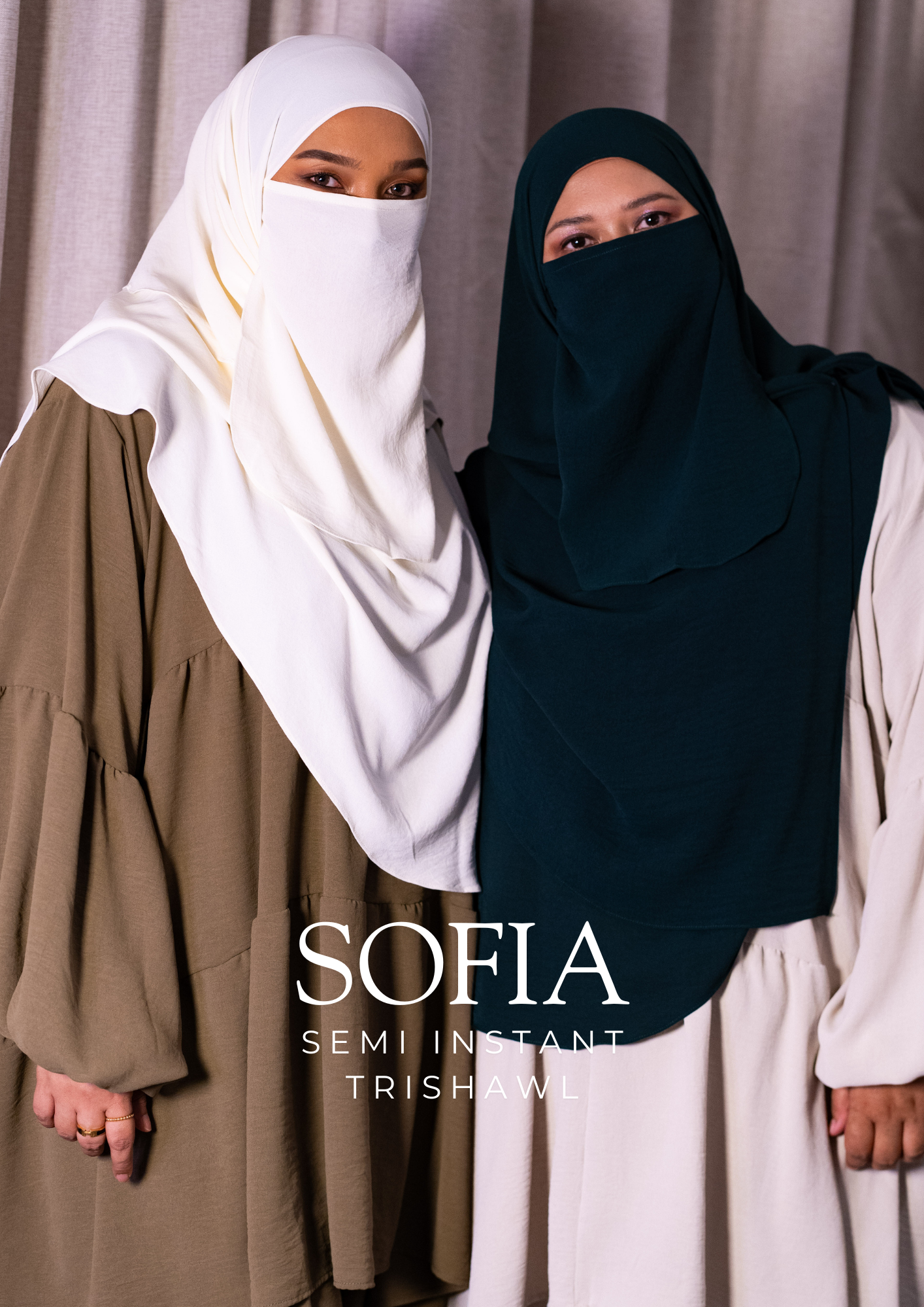 [NAAYELA.SG] SOFIA SEMI INSTANT SHAWL (TIE BACK)