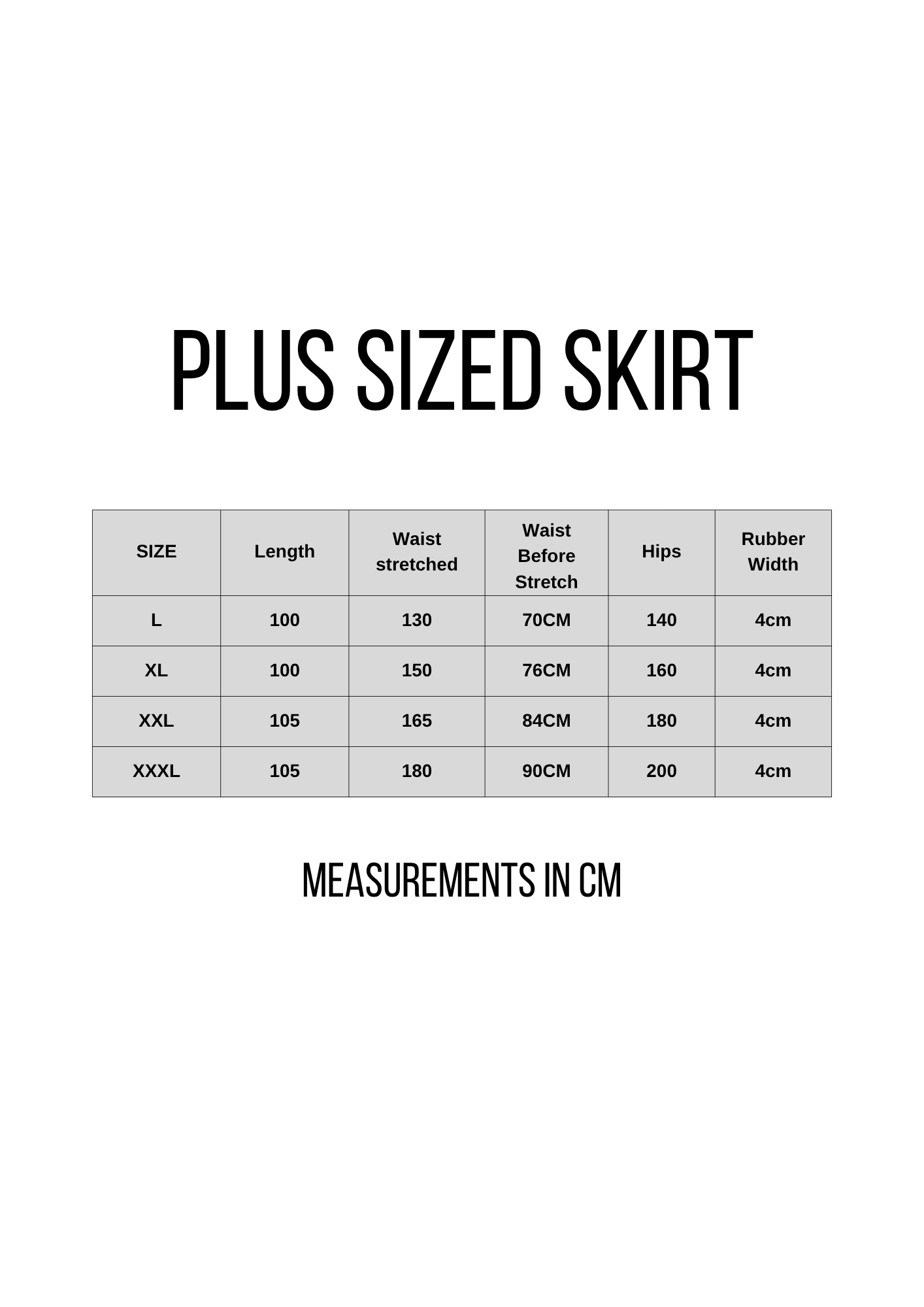 PLUS SIZED SKIRT | IRONLESS