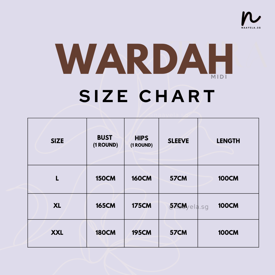 [SG INSTOCKS] WARDAH MIDI - PLUS SIZE UP TO PTP 90