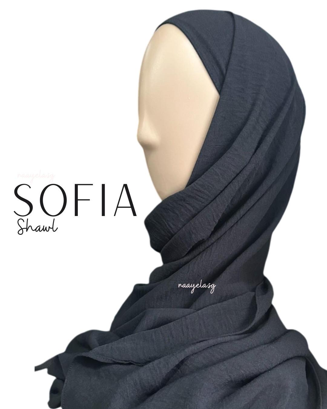 [NAAYELA.SG] SOFIA SEMI INSTANT SHAWL (TIE BACK)