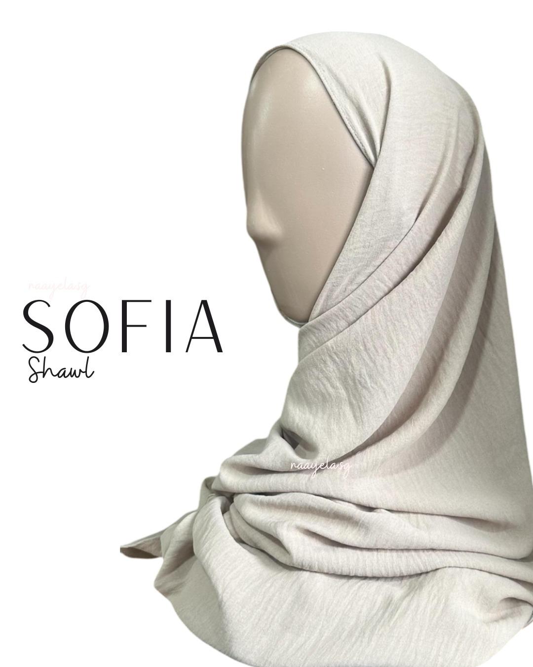 [NAAYELA.SG] SOFIA SEMI INSTANT SHAWL (TIE BACK)