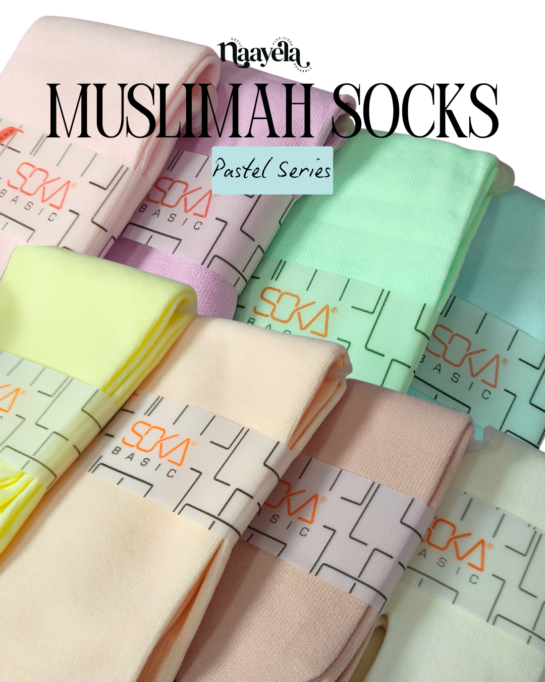 [PLUS SIZED] MUSLIMAH SOCKS FITS FROM SIZE 35-45