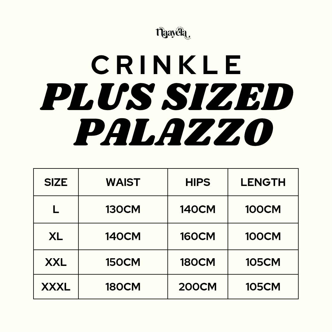 PLUS SIZED PALAZZO - FIT UP TO 180KG
