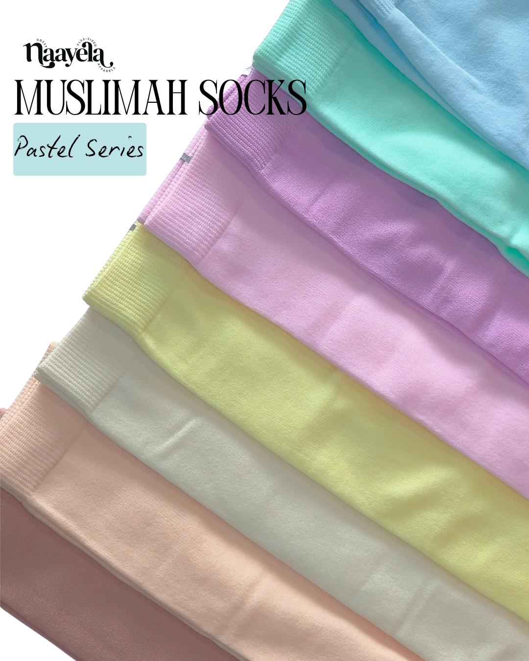 [PLUS SIZED] MUSLIMAH SOCKS FITS FROM SIZE 35-45