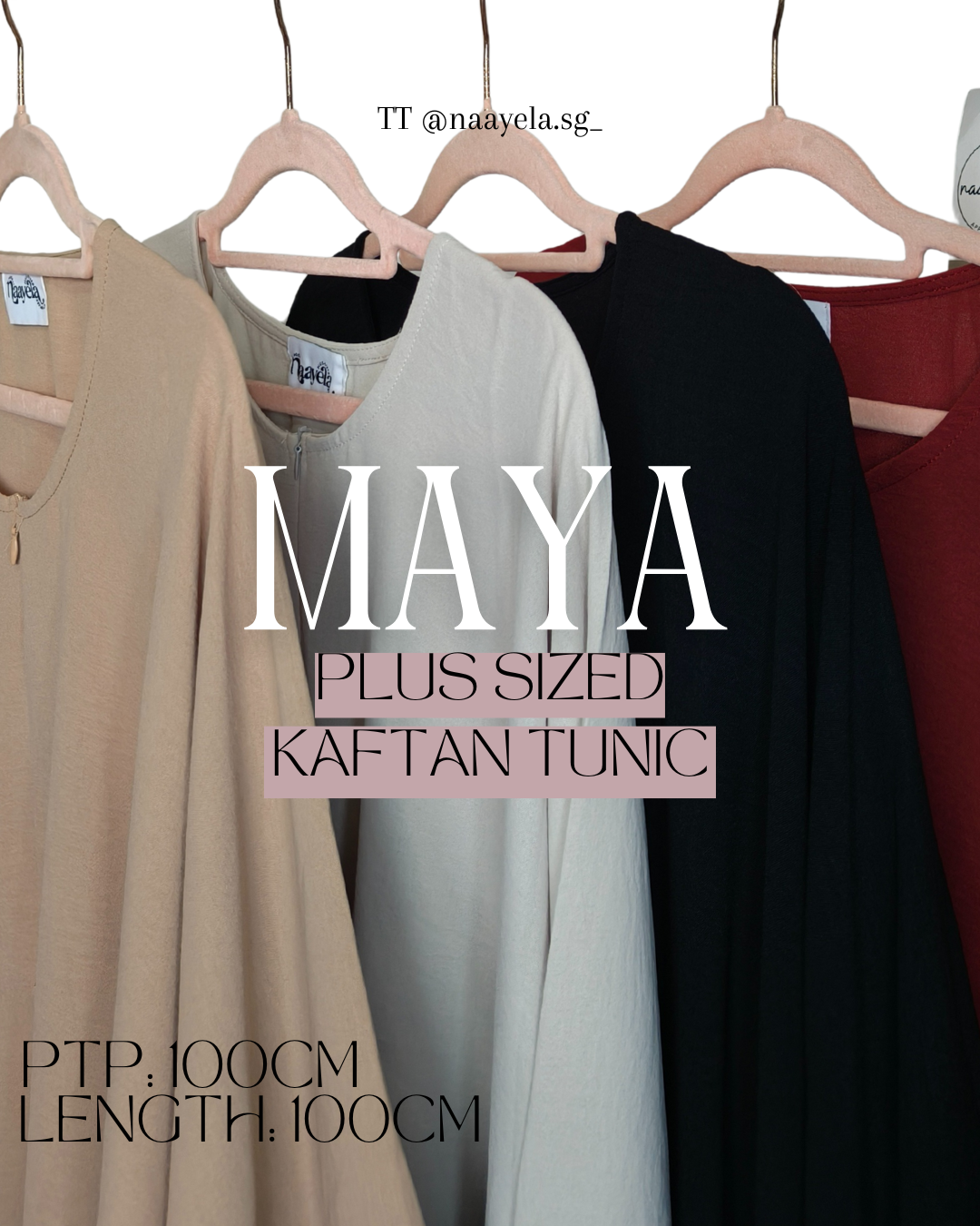MAYA MIDI - PLUS SIZE OVERSIZED KAFTAN
