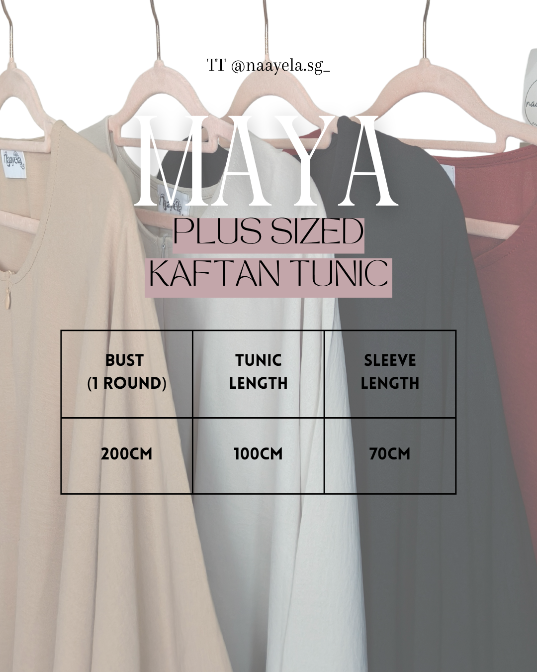 MAYA MIDI - PLUS SIZE OVERSIZED KAFTAN